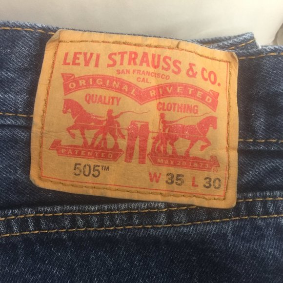 Levi's 505 Blue Jeans (34 X 26* ) - Picture 2 of 8